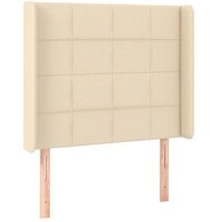 Cabecero con orejas de tela 93x16x118/128 cm