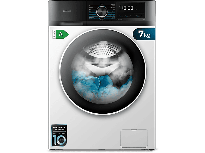 Lavadora Carga Frontal Cecotec Bolero DressCode 7500 Inverter A 7 kg 1400 rpm