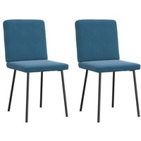 Sillas de Comedor de Tela y Terciopelo (2 Unidades) Sillas de Comedor de Tela y Terciopelo (2 Unidades)