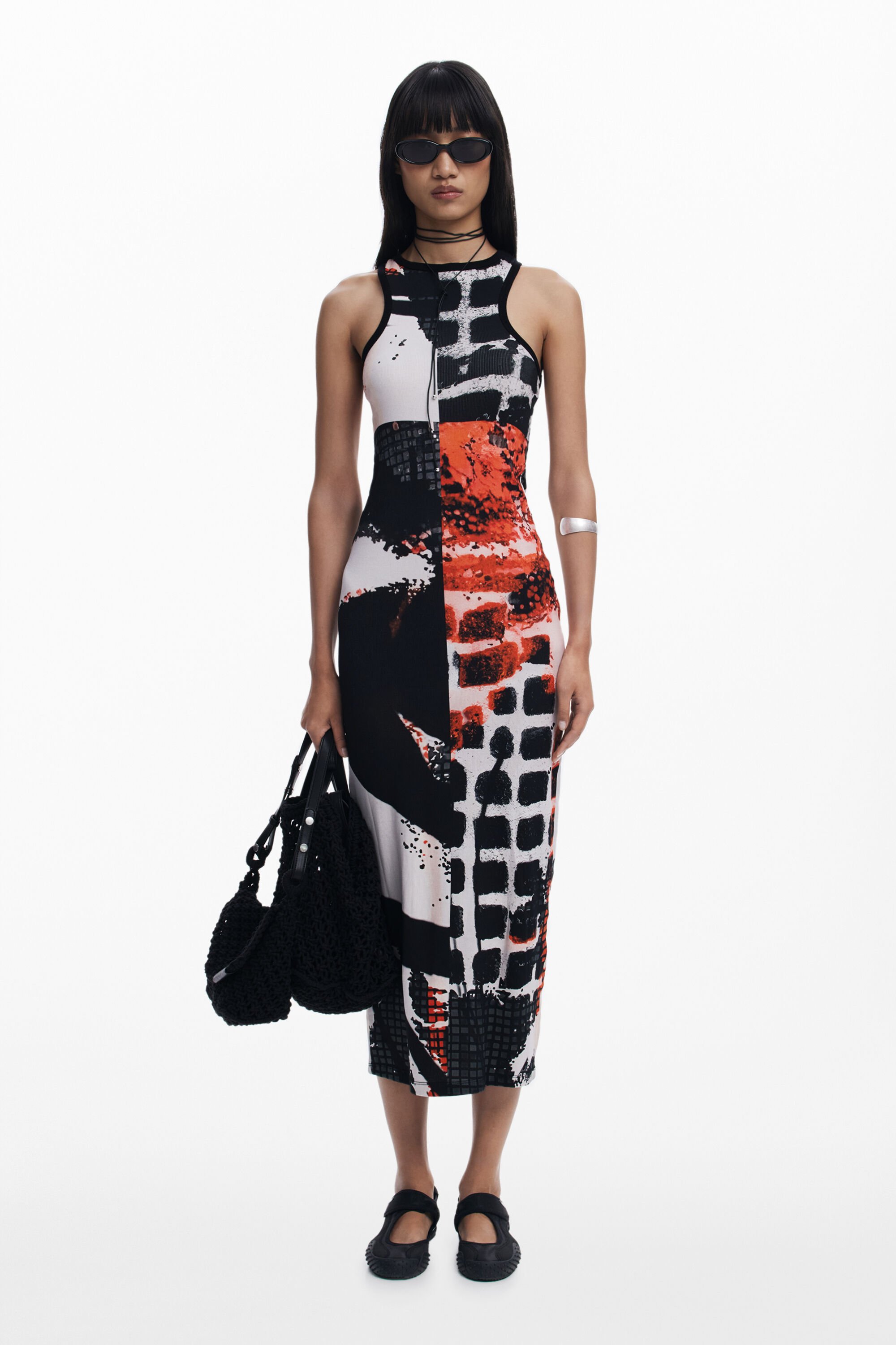 Vestido midi ajustado Desigual para mujér