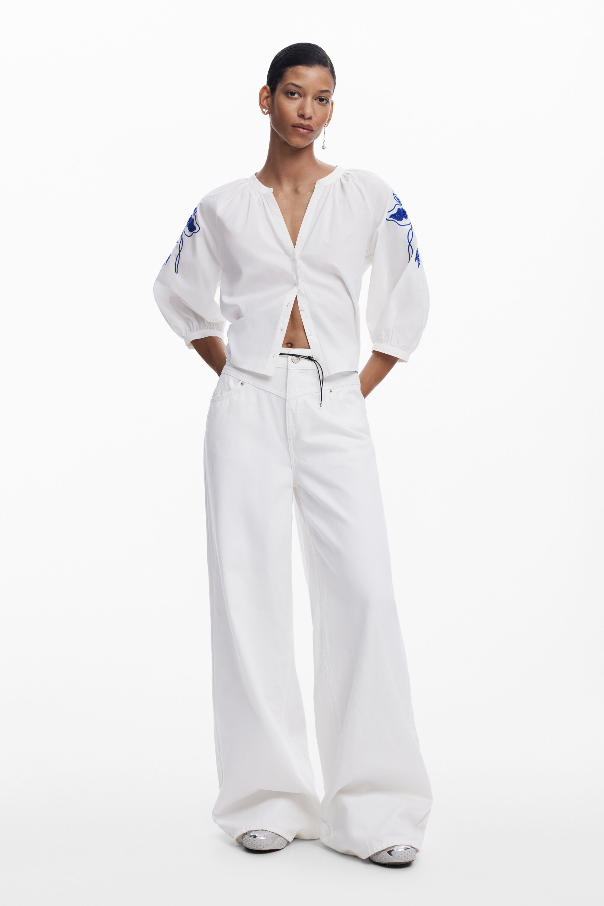 Vaquero Wide Leg Basic mujer Desigual
