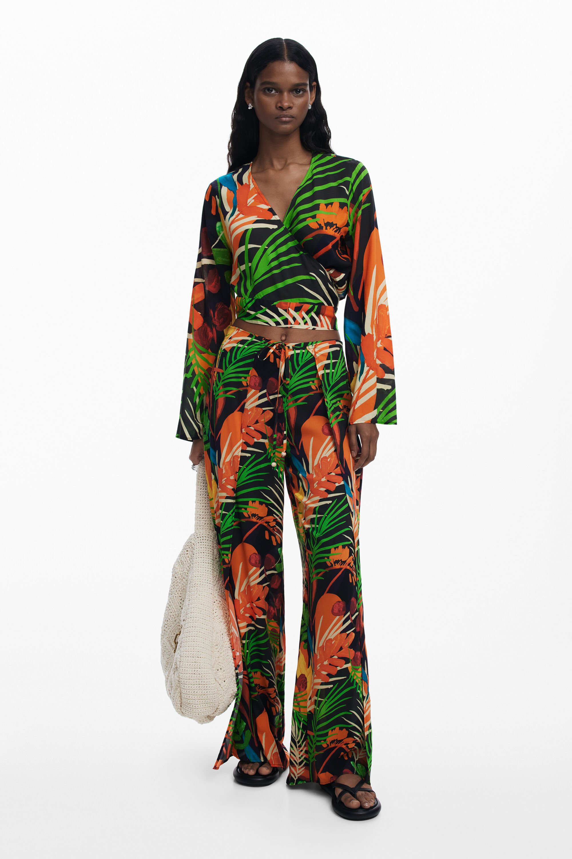 Desigual Pantalón Largo Pareo Mujer