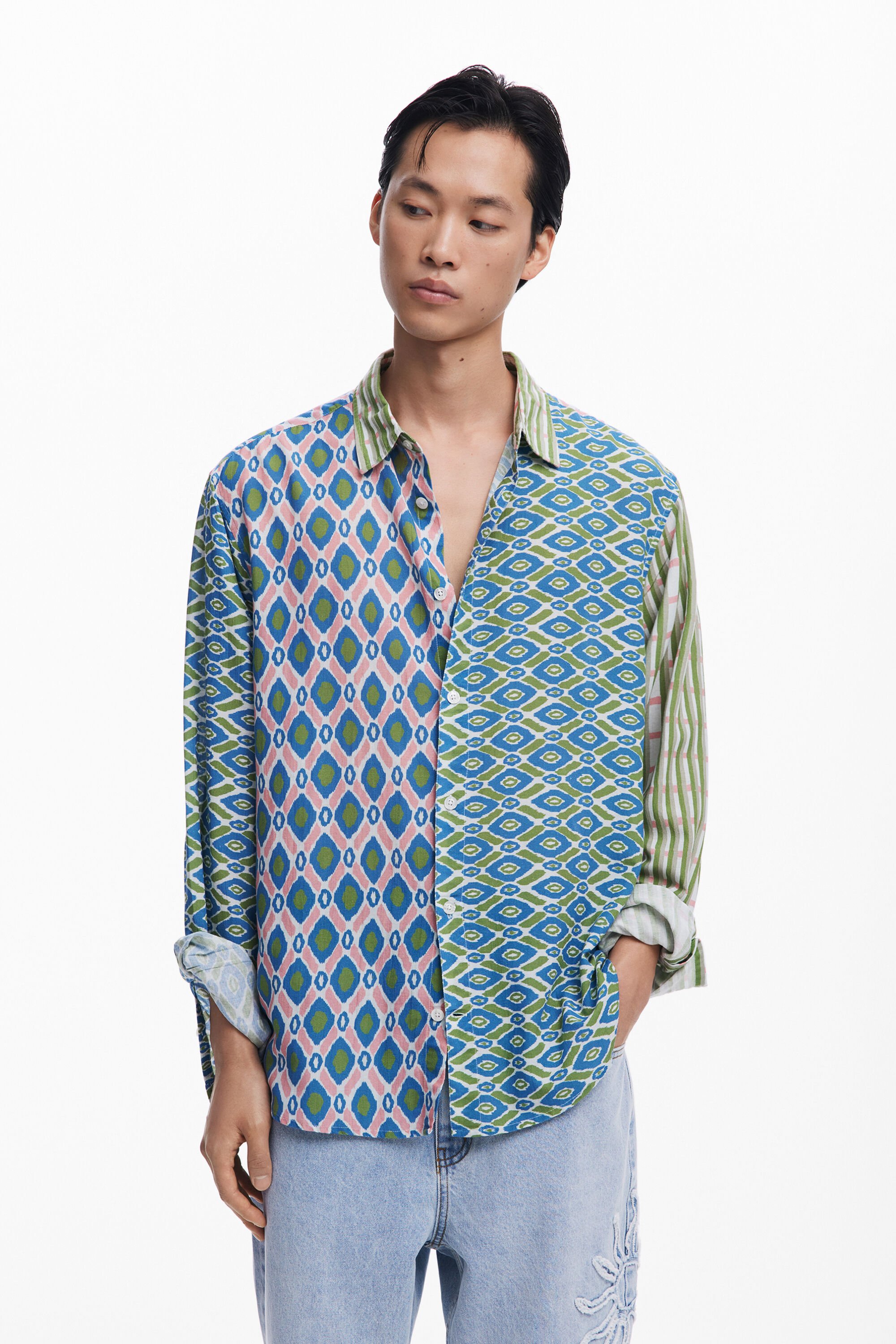 Desigual Camisa Jaquard Manga Larga Hombre