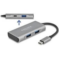 Delock Concentrador Usb 3.2 Gen 2 Tipo-c Con 3 Puertos Tipo-a Y 1 Puerto Tipo-c