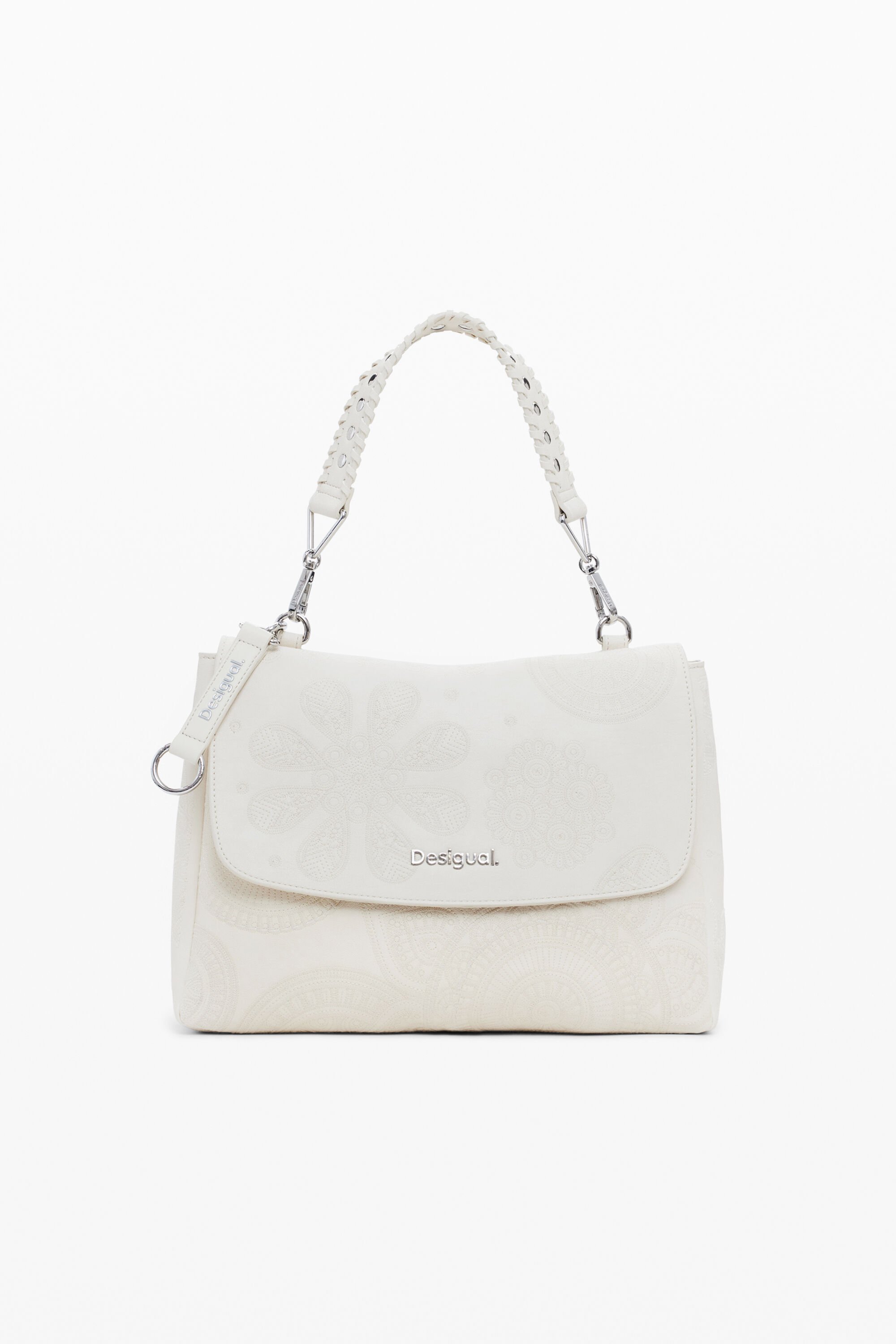 Bolso de mano Desigual para mujer efecto piel mediano