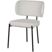 Silla de Poliéster y Metal Negro 55x55x79 cm
