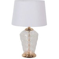 Lámpara de Sobremesa de Metal y Cristal