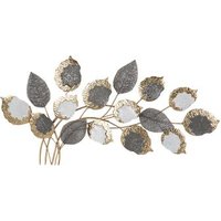 Adorno de Pared de Metal Dorado Marrón 118x6x60 Cm