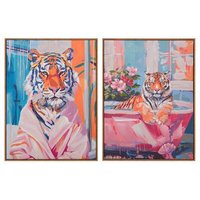 Set 2 Cuadros "Tigres" 60x4x80 Cm