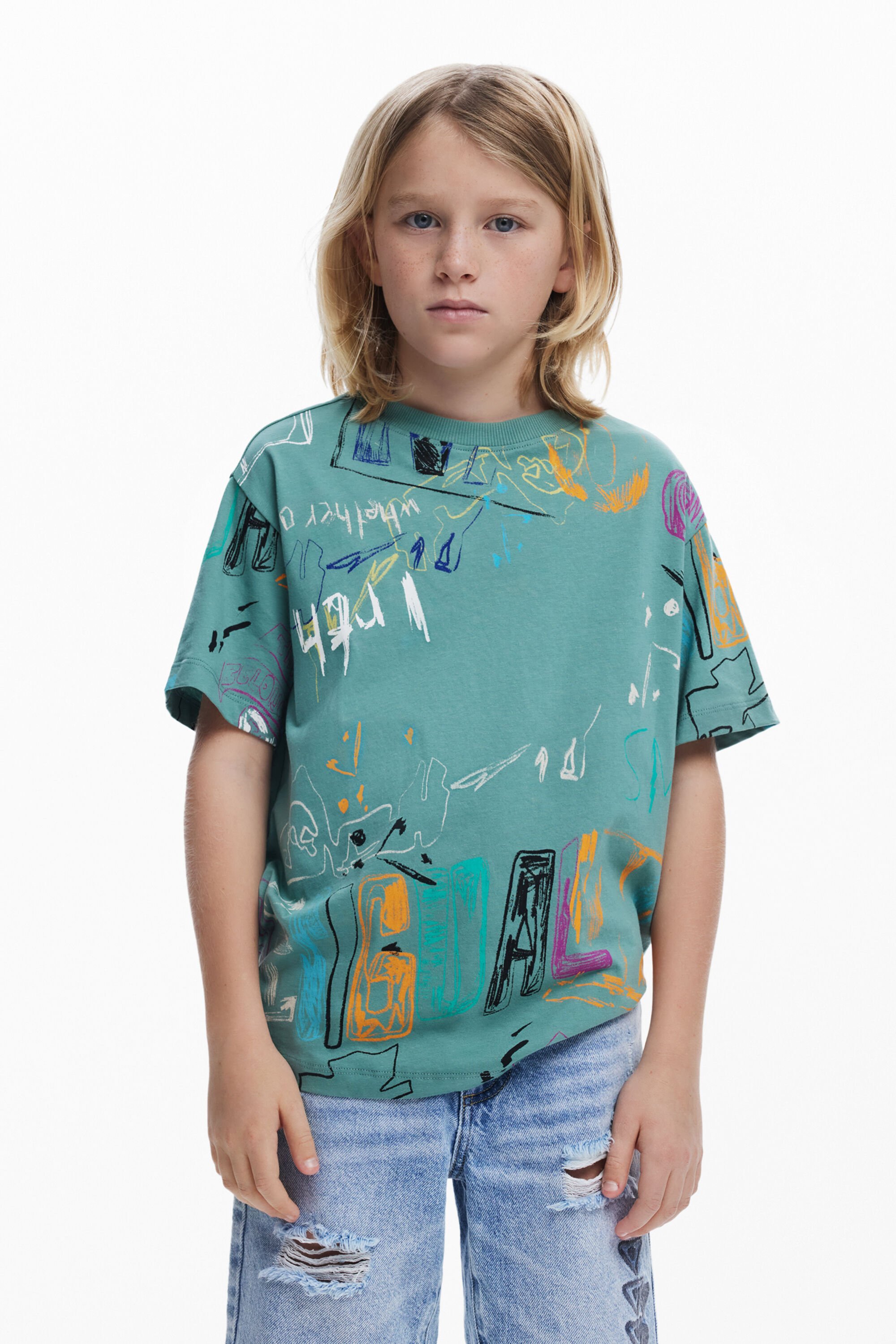 Desigual Camiseta Manga Corta Garabatos Hombre