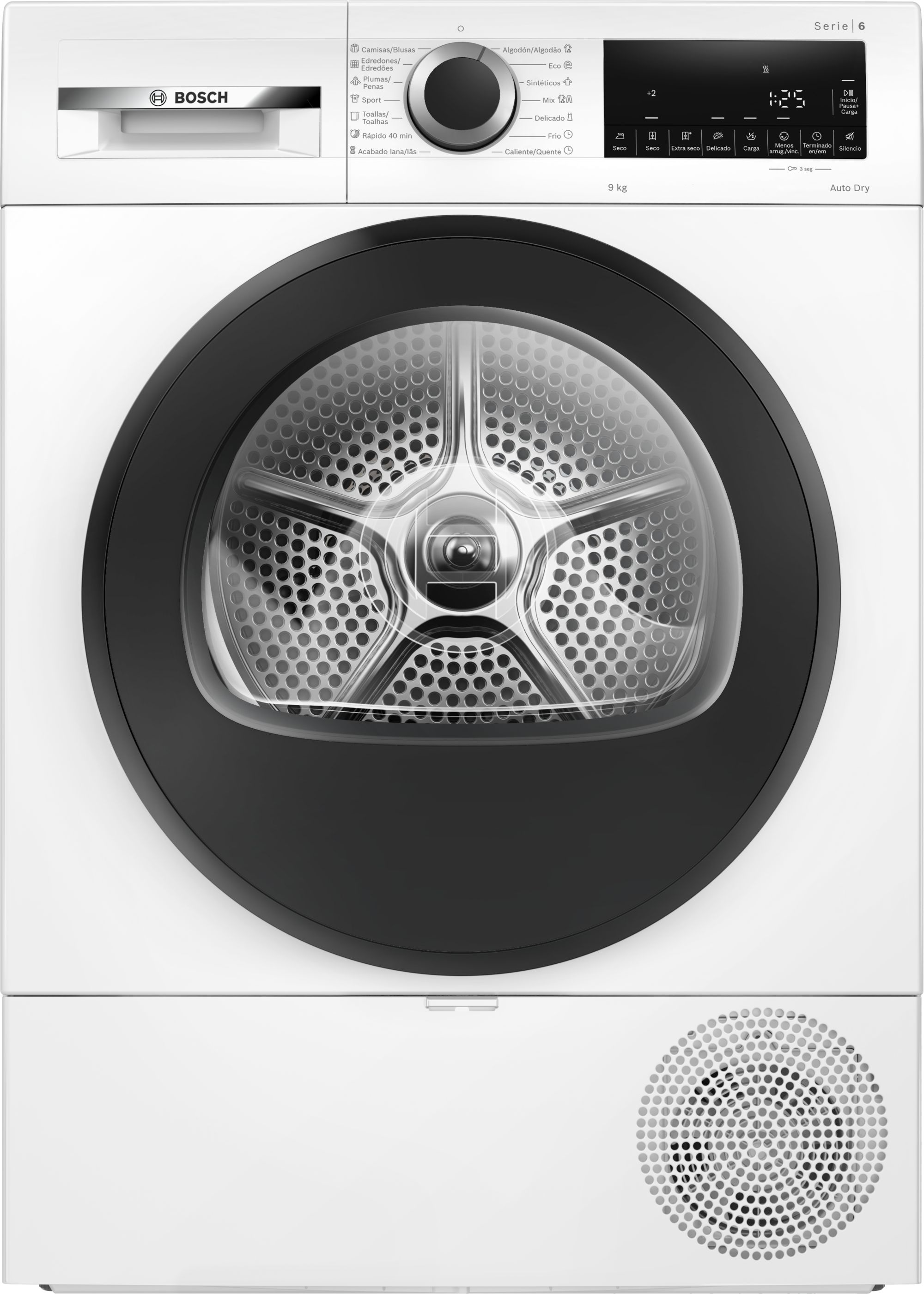 Secadora Bosch Serie 6 con bomba de calor 9 kg WQG24200ES Secadora Bosch Serie 6 con bomba de calor 9 kg WQG24200ES