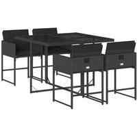 Set de Muebles de Jardín 5 Piezas con Cojines