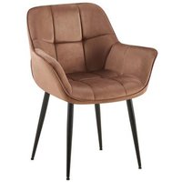 Silla de comedor CLP Roseville de terciopelo