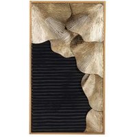 Adorno de Pared Metal Dorado Negro 42x6x74 Cm