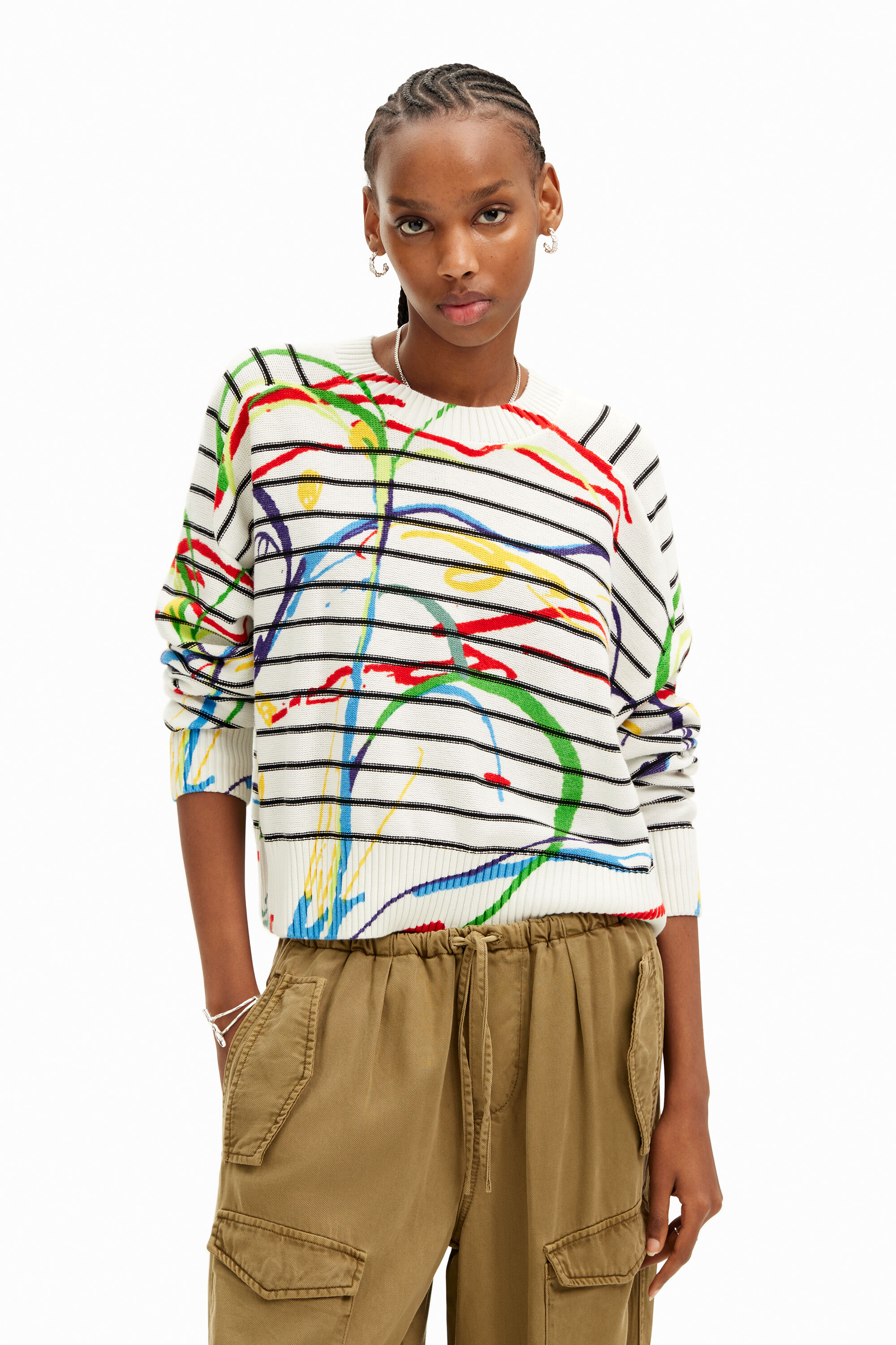 Jersey Desigual de Rayas Arty para Hombre Jersey Desigual de Rayas Arty para Hombre