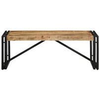 Mesa de Centro de Madera Maciza de Mango Rugosa 100x50x35 cm (MPN CFW5582804)