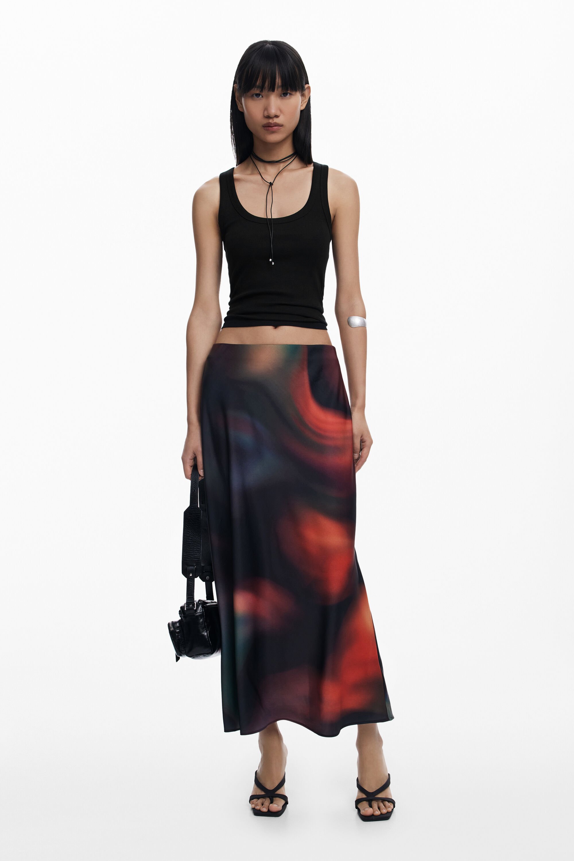 Falda larga manchas fehombre Desigual