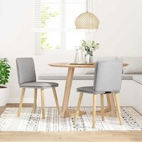 Sillas de Comedor 2 Unidades Tela Gris