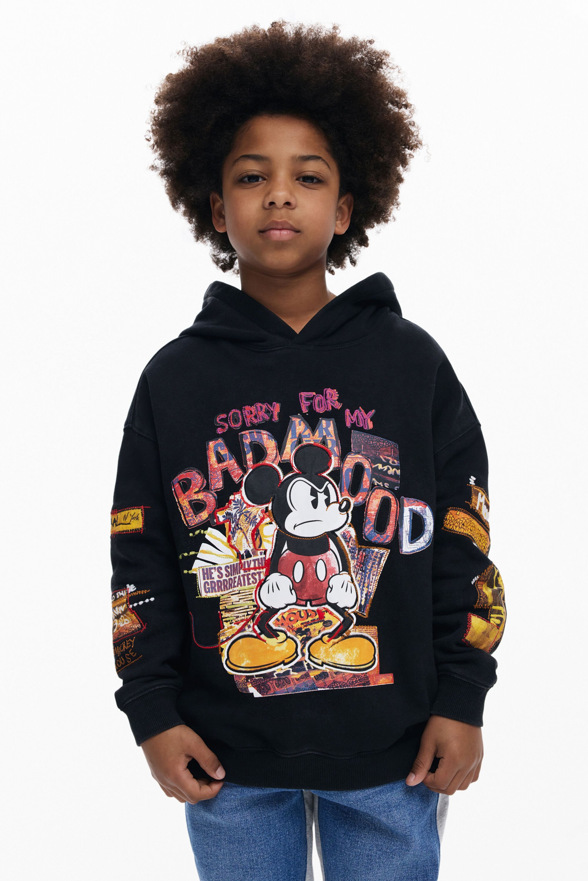 Sudadera Desigual Mickey Mouse Patchwork Hombre