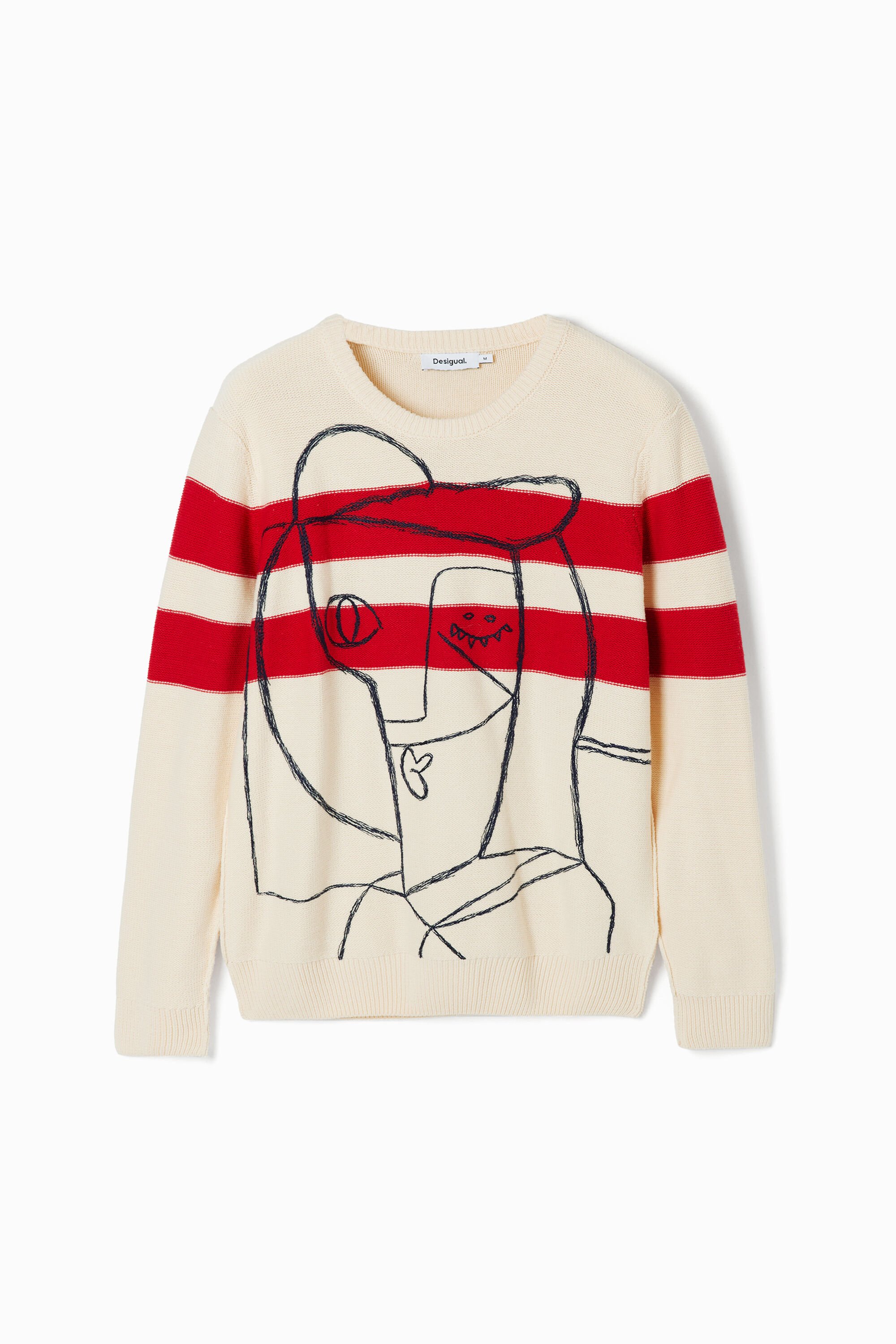 Jersey de rayas con dibujo para hombre Desigual