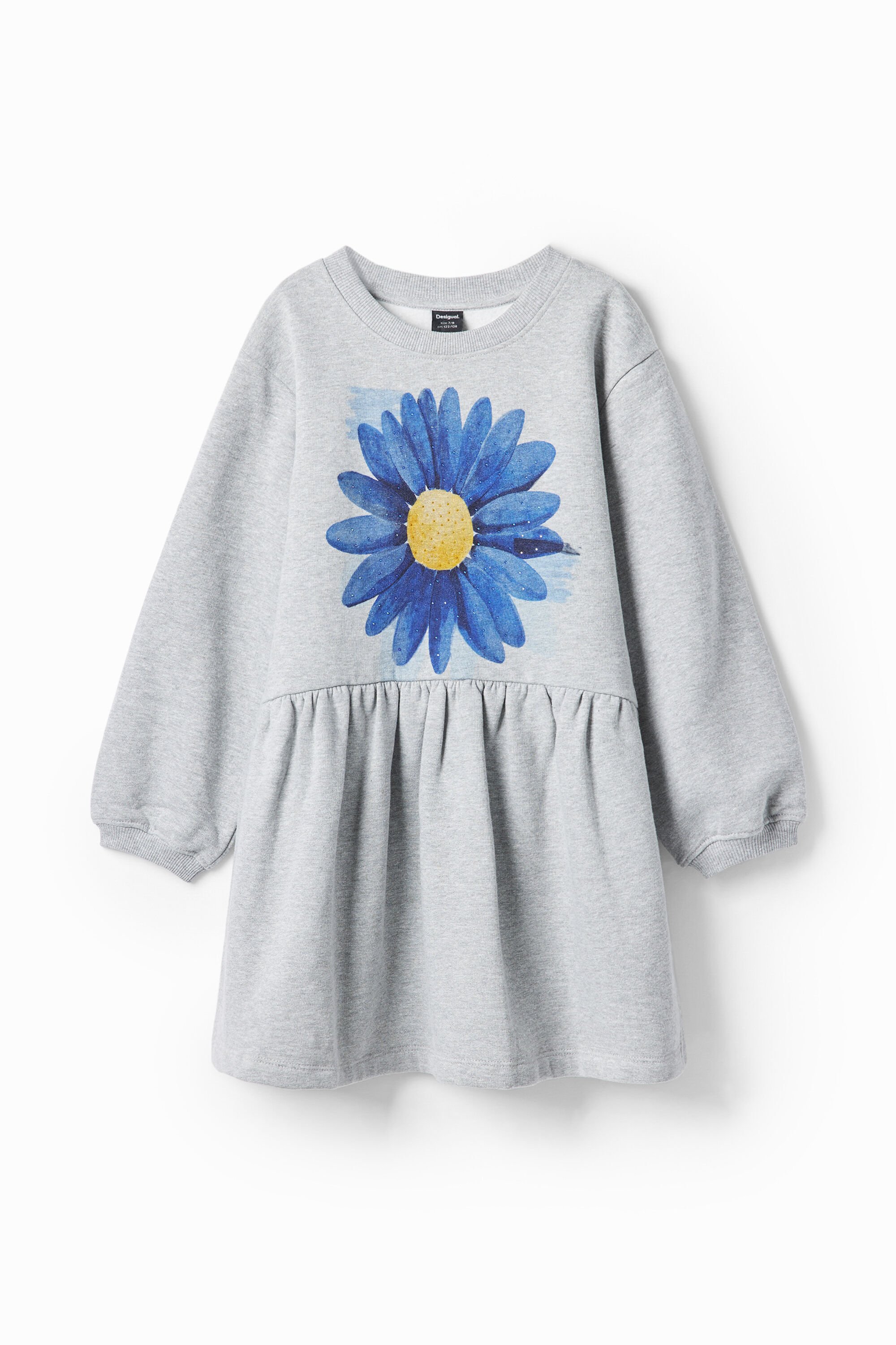 Vestido Desigual con Ilustración de Flor