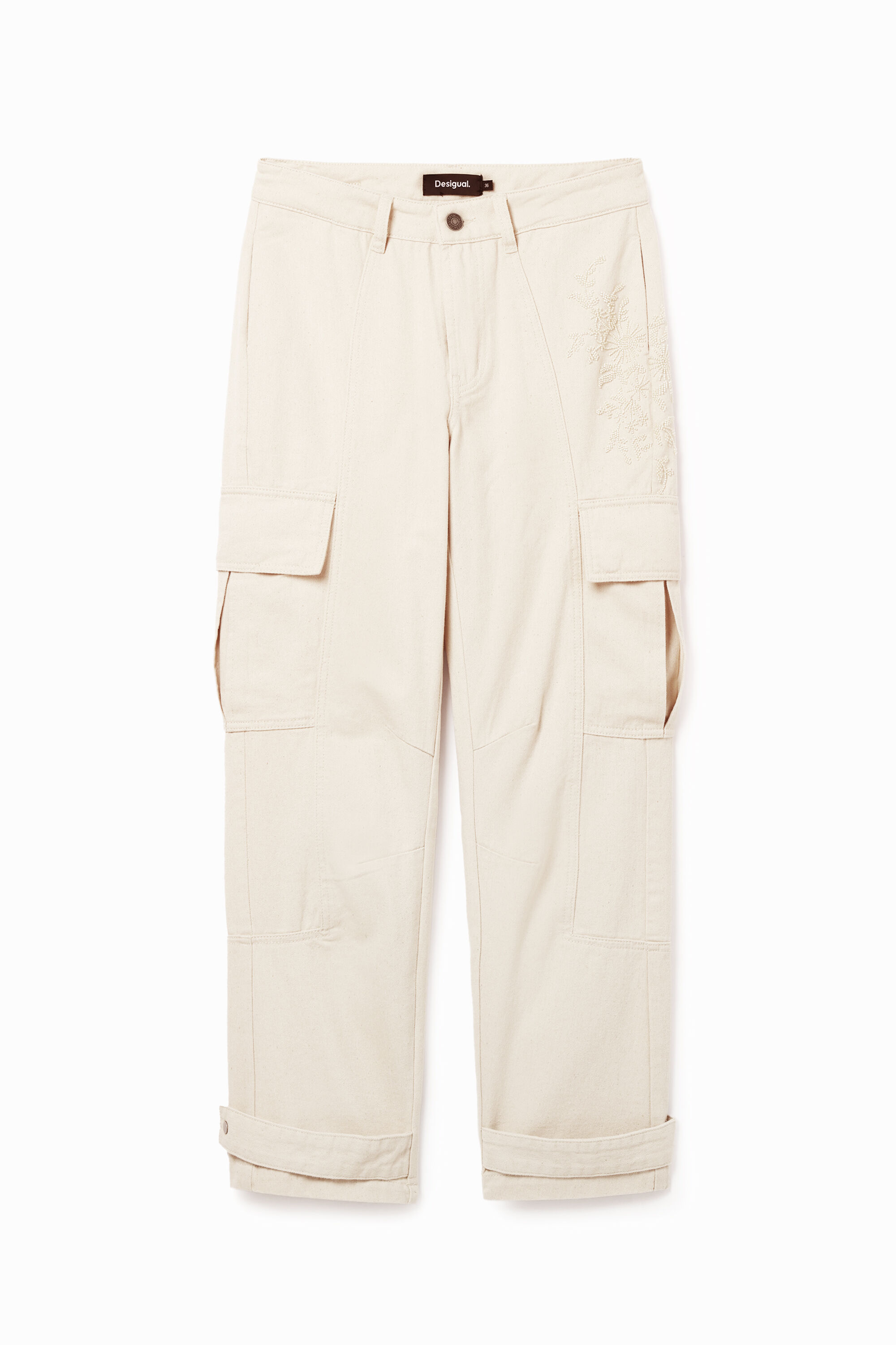 Desigual Pantalón Cargo Bordado para Hombre