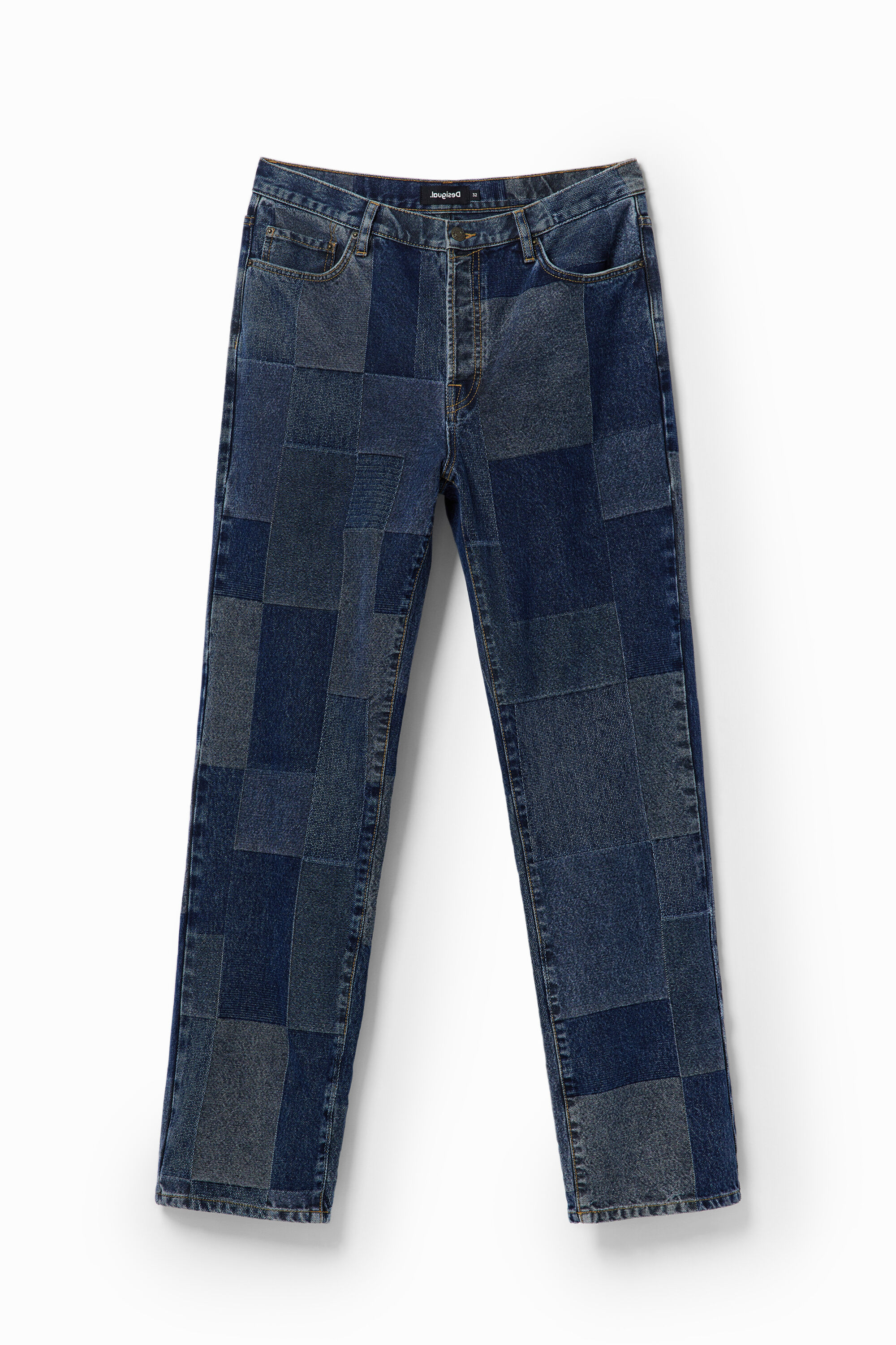 Vaqueros Desigual Straight Cuadros Hombre Vaqueros Desigual Straight Cuadros Hombre