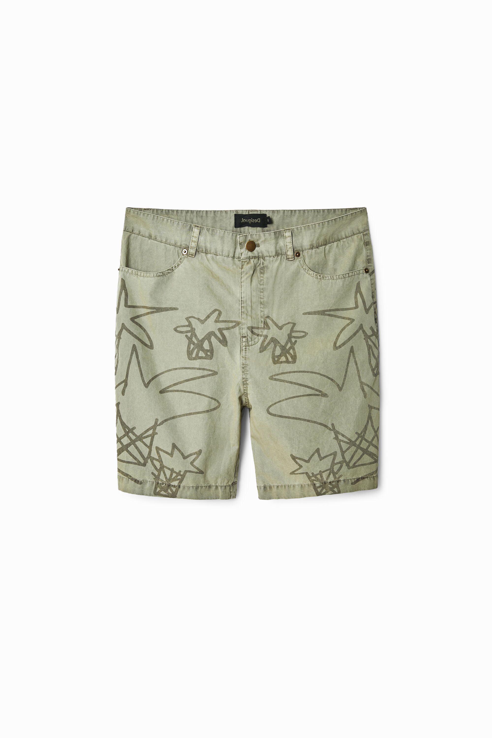Hombre Bermuda Estampado Palmera Hombre Bermuda Estampado Palmera