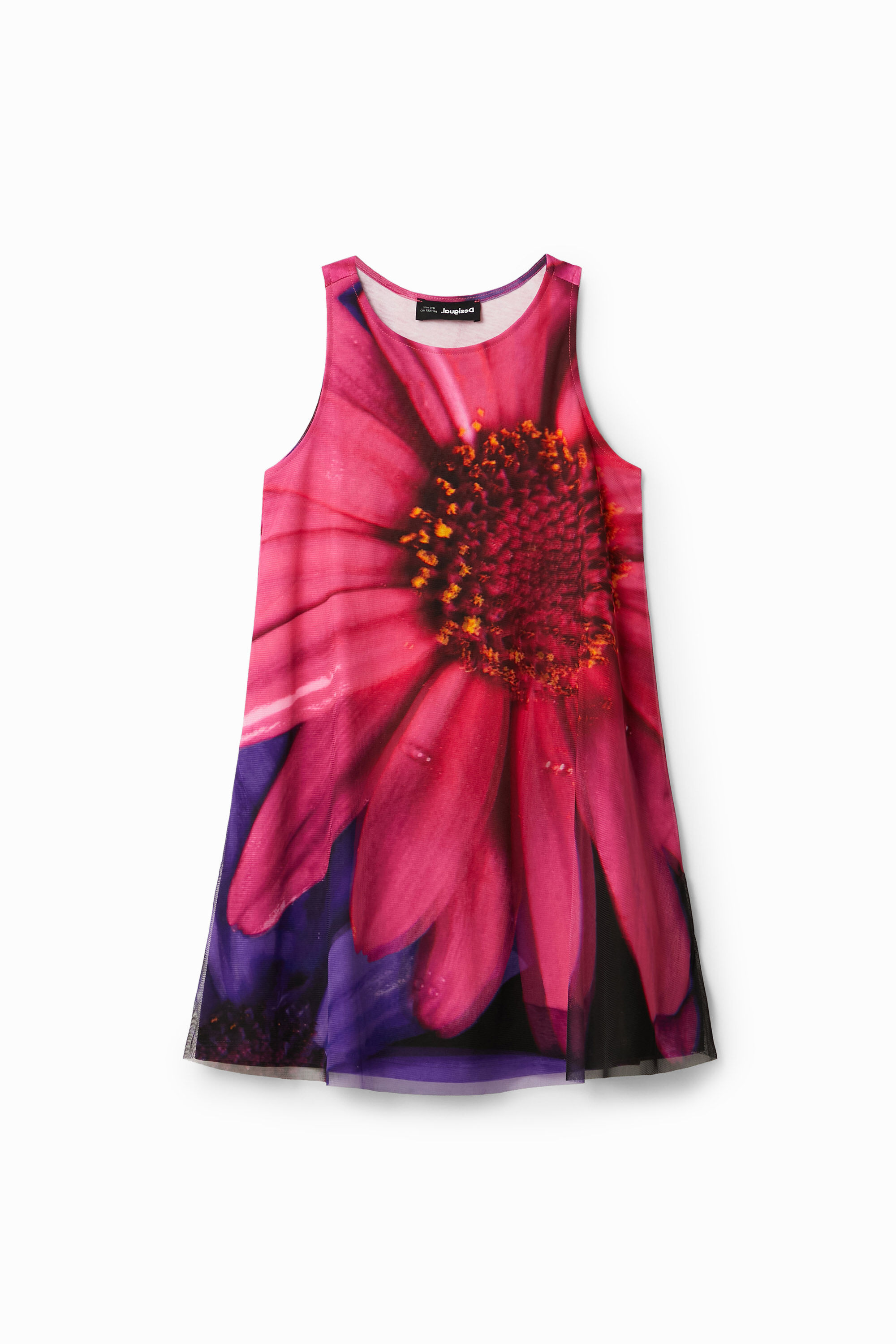 Vestido de mujer Desigual con estampado de margaritas