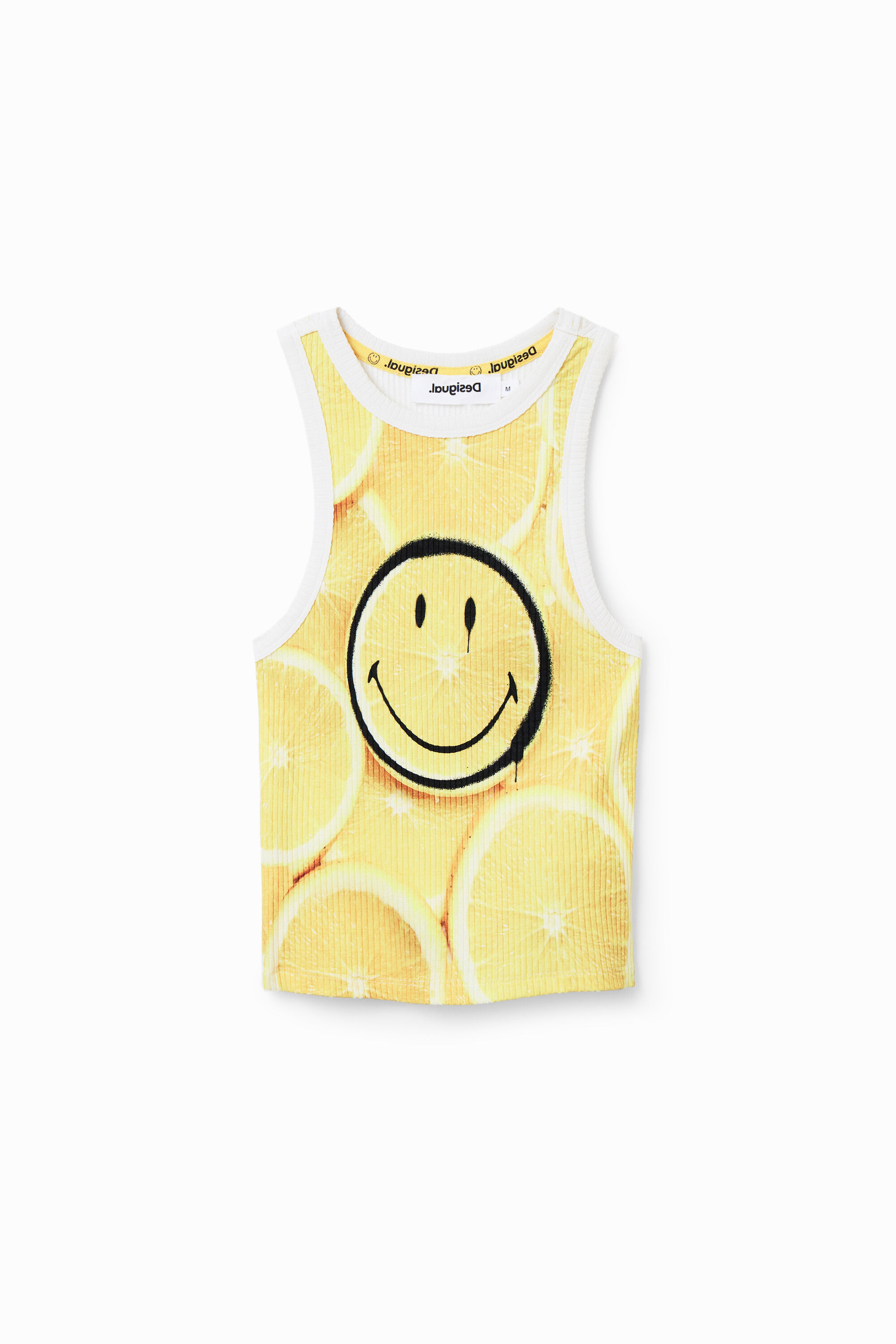 Camiseta Desigual Slim Canalé Smiley® para Hombre