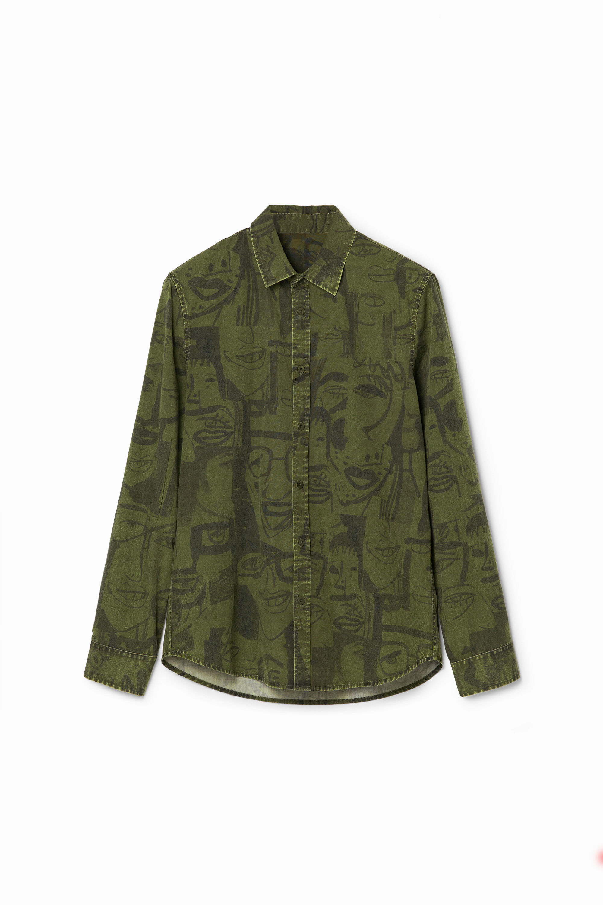 Camisa Desigual Caras Acid Wash para Hombre