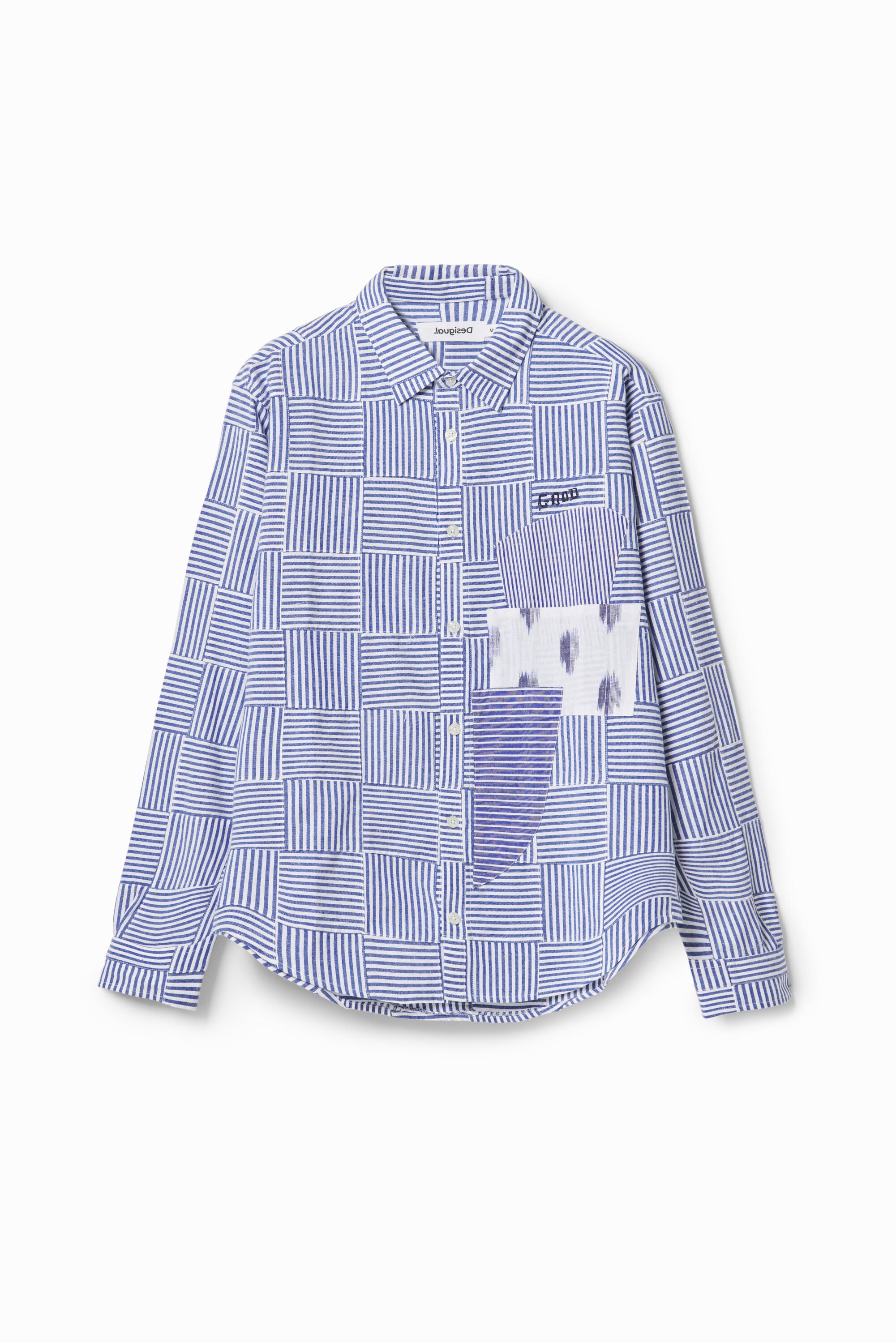 Camisa de Rayas Patchwork "Desigual" para Hombre
