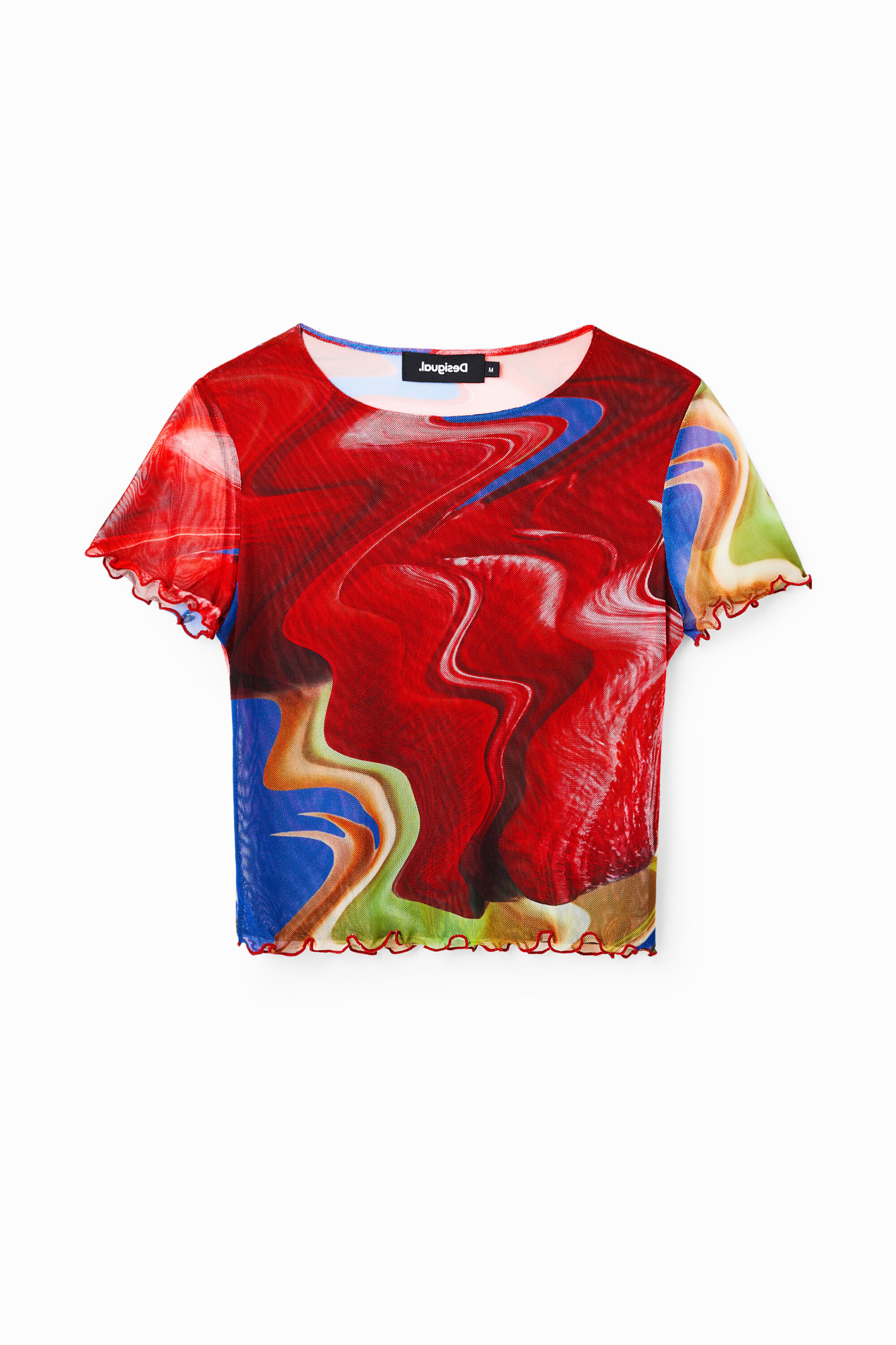 Camiseta corta "Marmoleado" de Desigual para Mujer