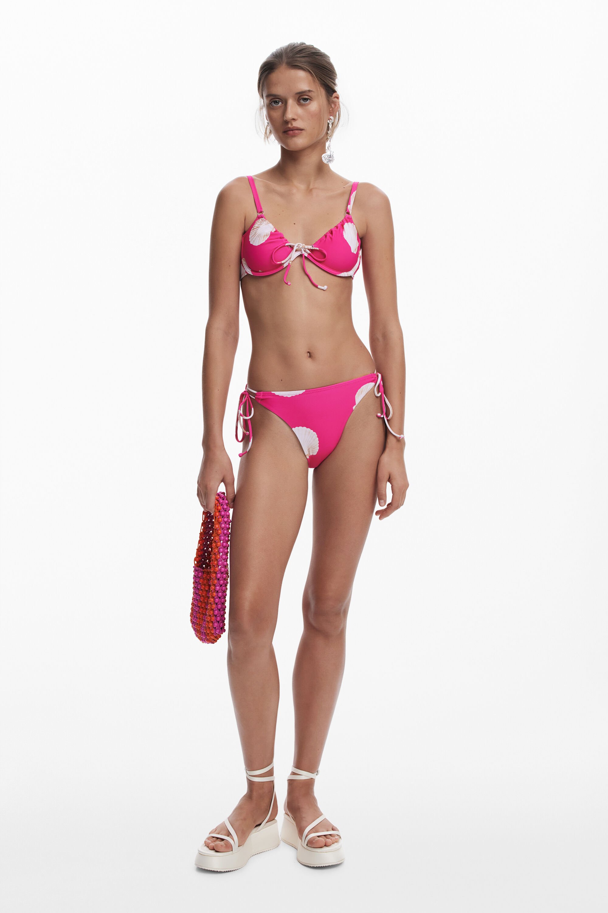 Desigual Top bikini conchas