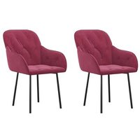 Pack 2 Sillas de Comedor de Terciopelo