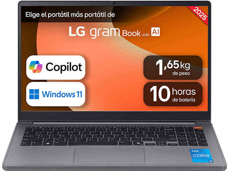 Portátil LG 15U50T-G.AA56B con Intel Core i5, 16 GB RAM y 512 GB SSD