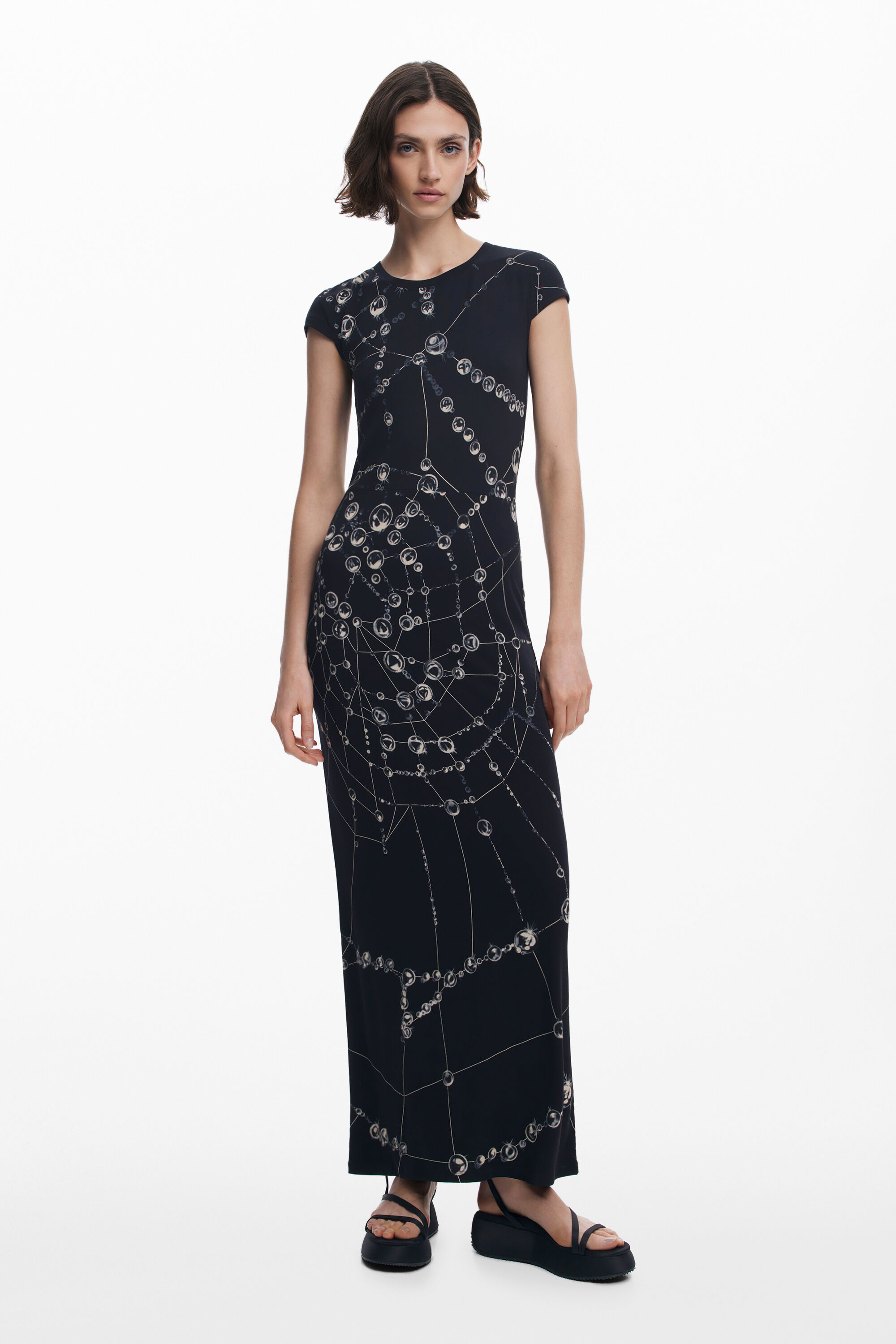 Vestido midi entramado Tyler McGillivary Desigual