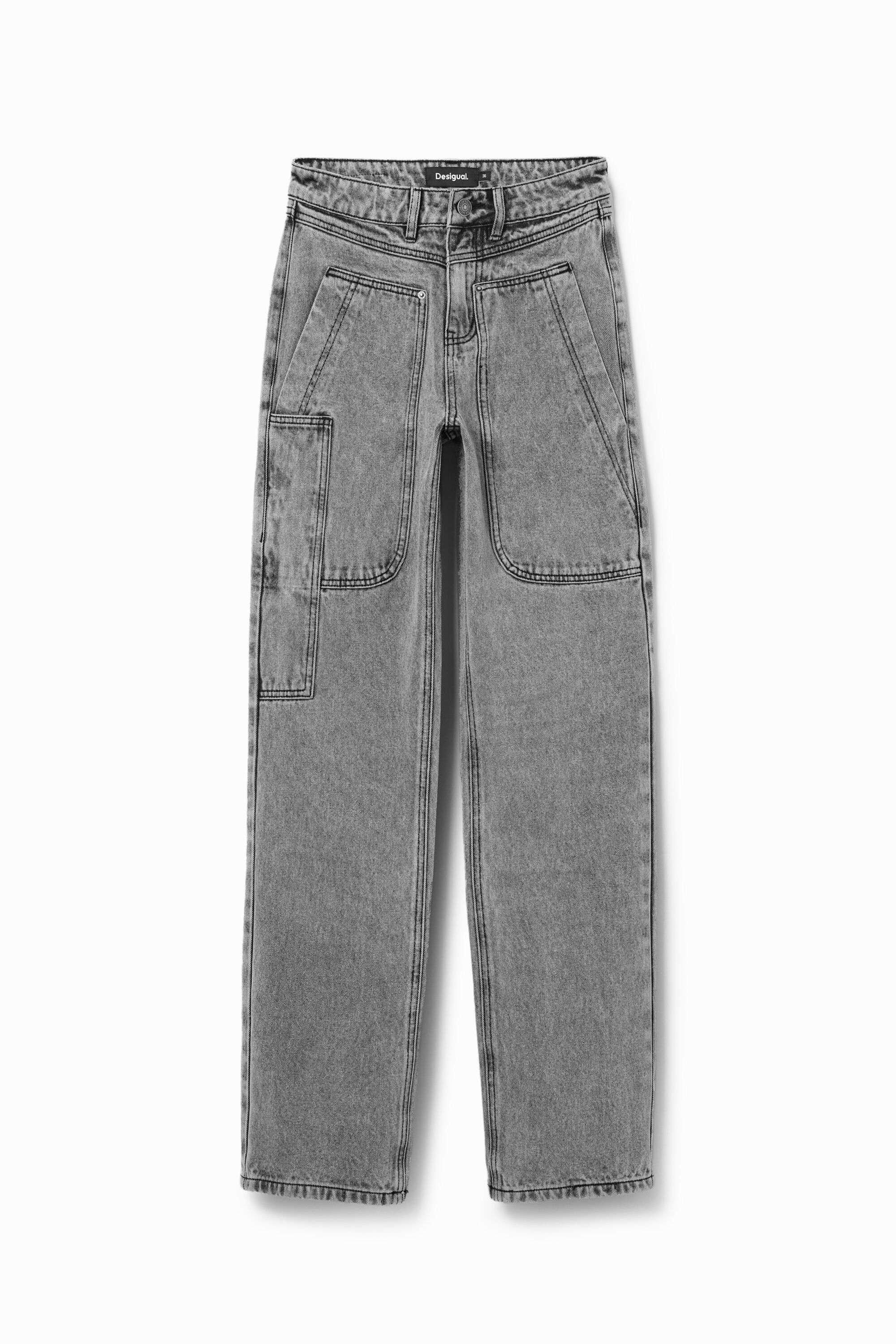 Vaqueros Desigual Straight Patch Femenino