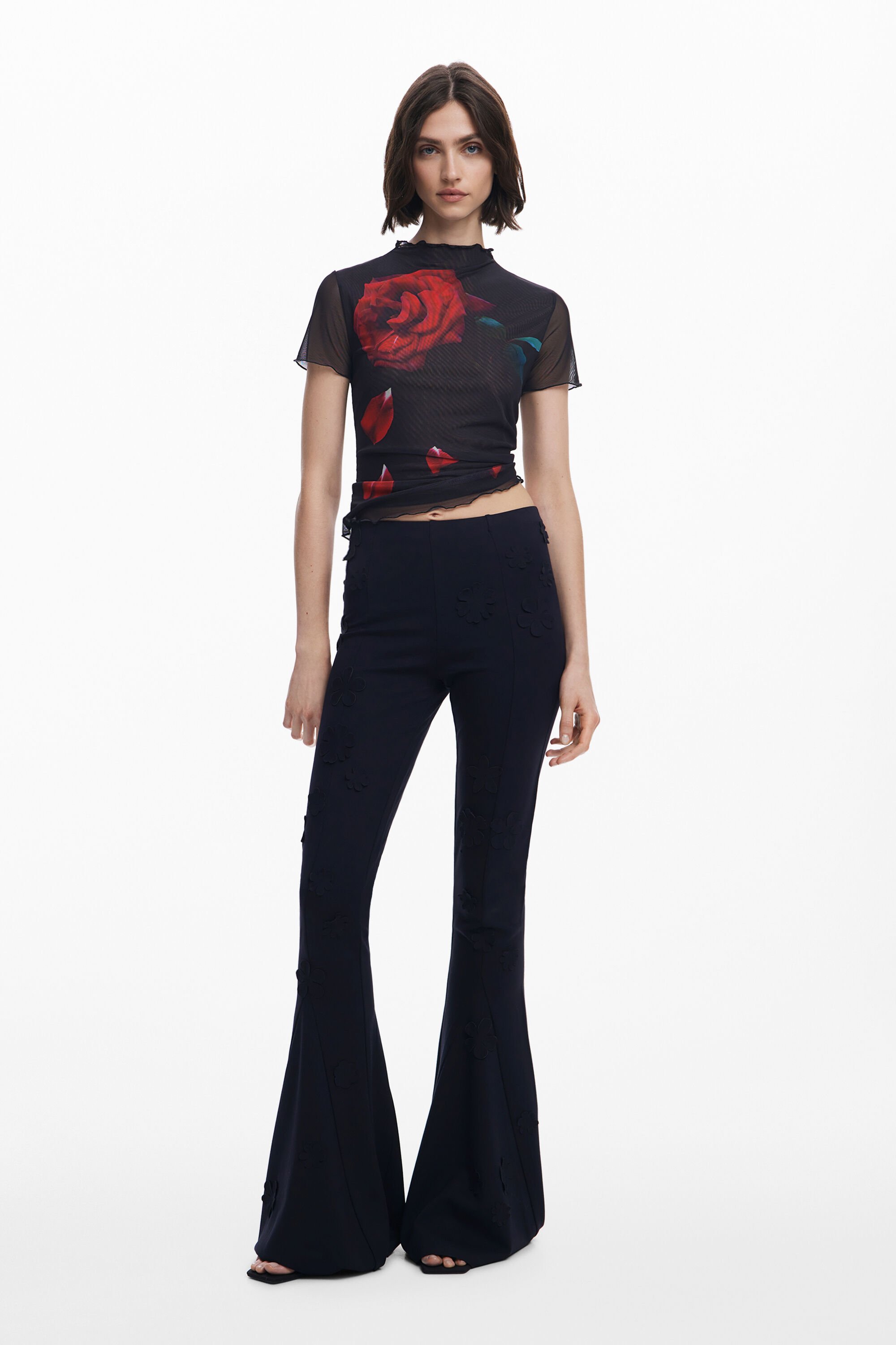 Pantalón campana flores Tyler McGillivary Desigual para mujer