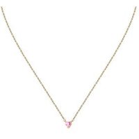 Collar con Corazón y Cadena Yg Rosa Cz 38+4cm