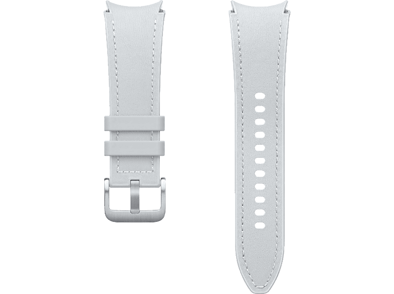 Correa Samsung ET-SHR96LSEGEU Cuero Vegano 20mm Plata para Galaxy Watch 6 M/L