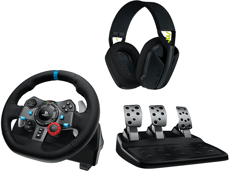 Volante Logitech G29 + Auriculares G435 (PS5/PS4/PC)