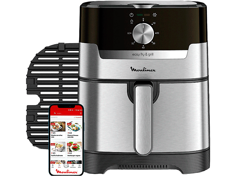 Freidora de Aire y Parrilla Freidora de Aire Moulinex Easy Fry & Grill EZ501D10