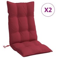 Cojines de Silla con Respaldo Alto, 2 Unidades, Tela Oxford
