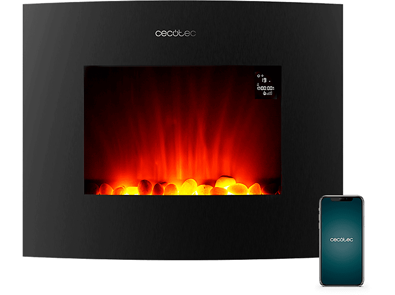 Chimenea Eléctrica Cecotec Ready Warm 2650 Curved Flames Connected 2000 W