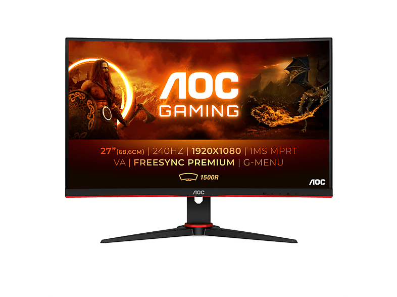 Monitor gaming AOC C27G2ZE/BK 27" FHD VA Curvo 240Hz Monitor gaming AOC C27G2ZE/BK 27" FHD VA Curvo 240Hz