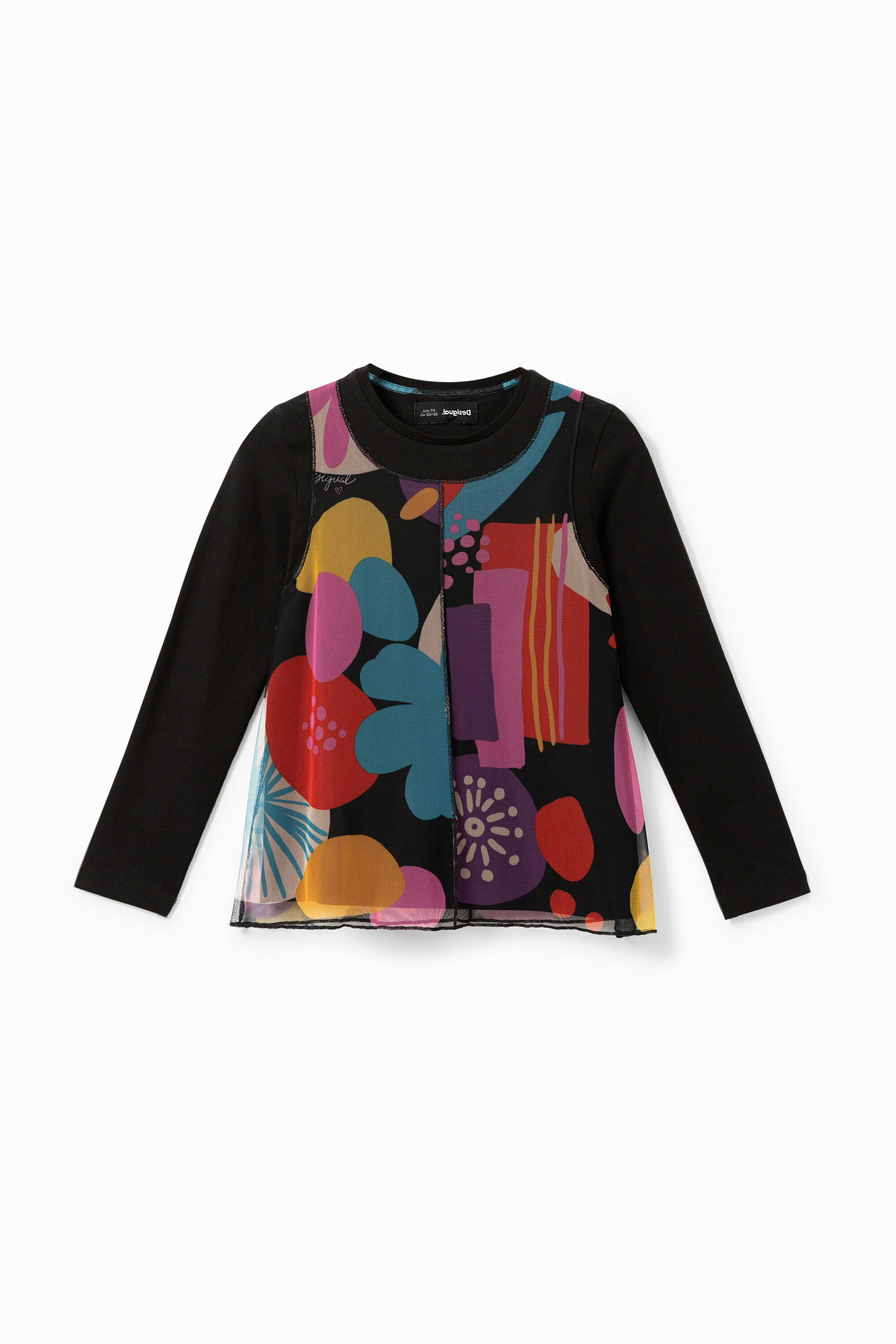 Desigual Camiseta de tul estampada para hombre