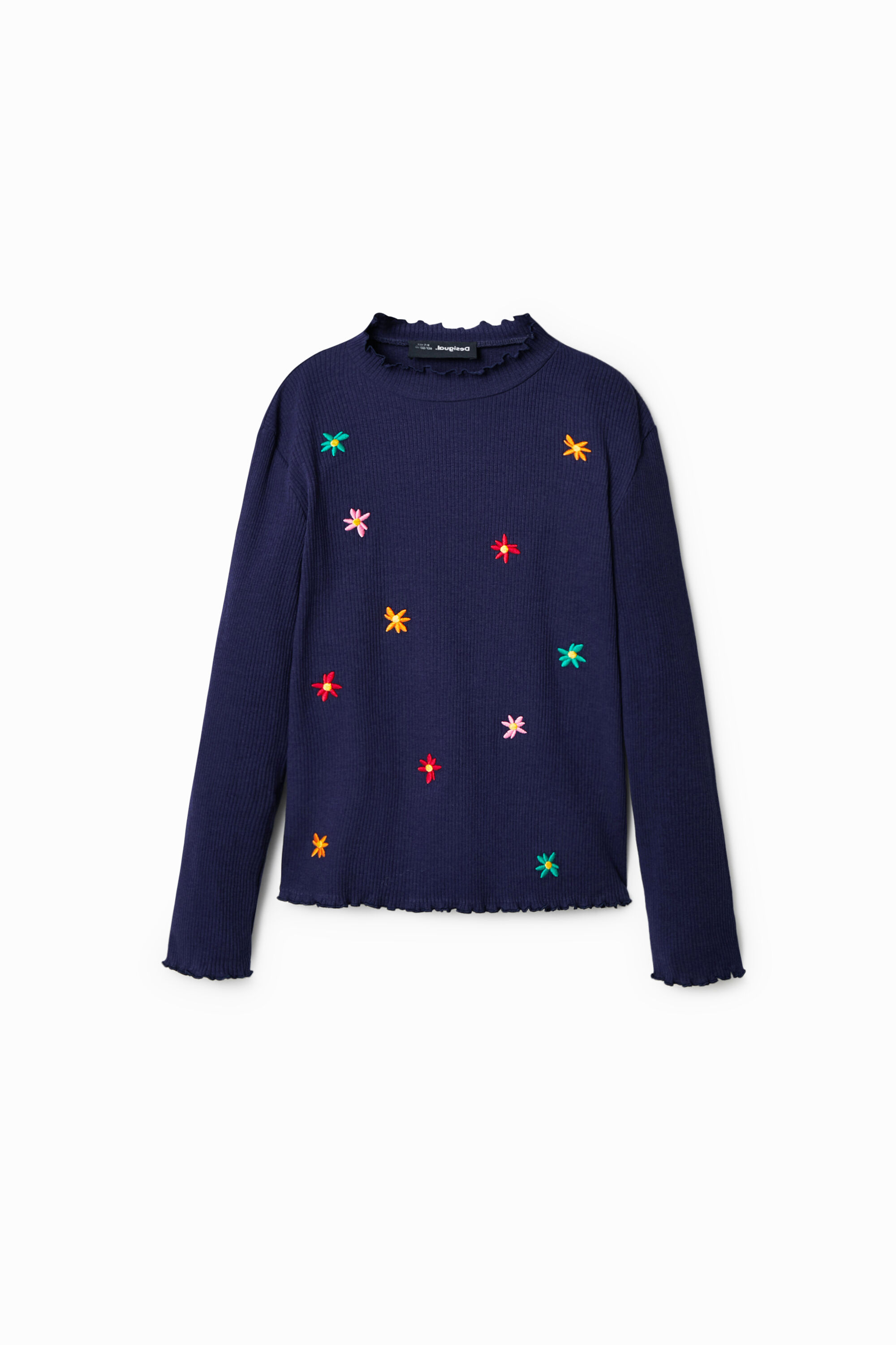 Camiseta Desigual con flores bordadas