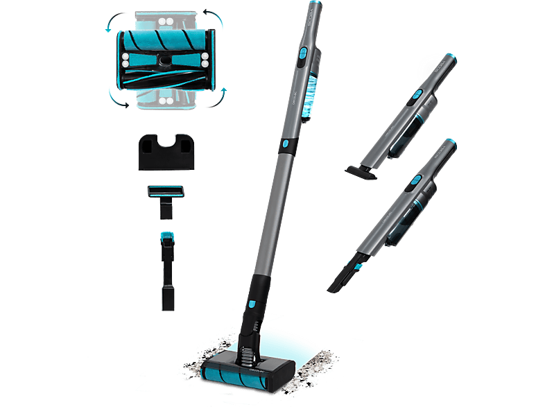 Cecotec Scoba 2100 Twice, aspirador escoba sin cable, 210 W, autonomía 45 min, <1 kg