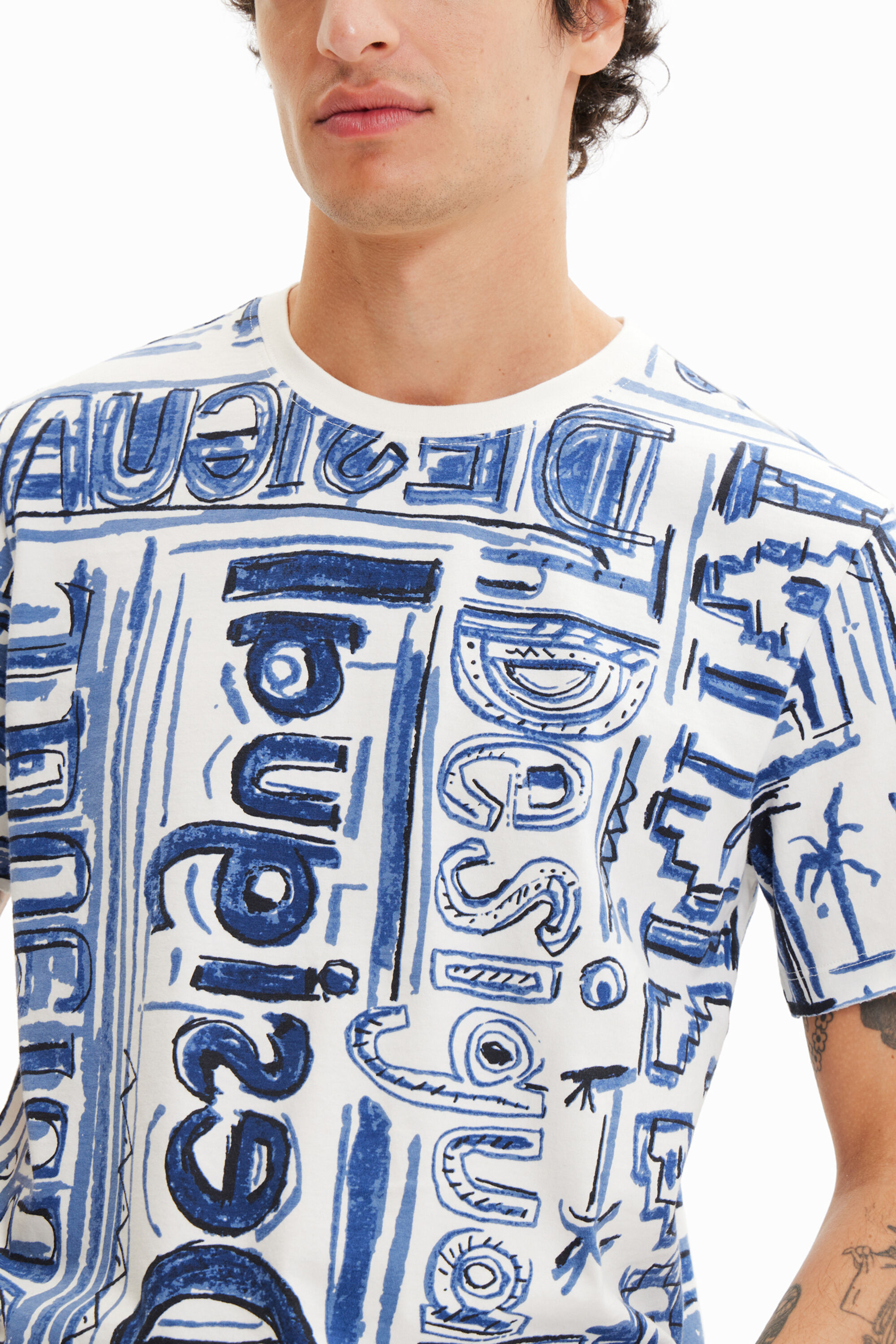 Camiseta Desigual Logo Arty para Hombre